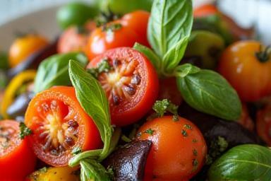 Seasonal dish showcasing fresh vegetables and vibrant colors